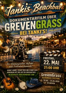FILMPREMIERE „BLUEGRASS AN DER EMS“ AM 22.MAI 2026, 21 UHR IN GREVEN